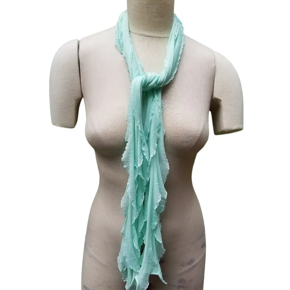 Mint Green Flutter Scarf Lightweight Women Accessory Multiwear